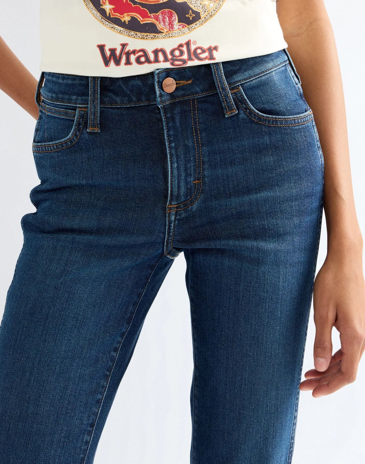 SPODNIE DAMSKIE WRANGLER MONTANA OVERCAST 112386733