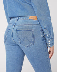 SPODNIE DAMSKIE WRANGLER SKINNY INDIGO SKY W28KKR29G 112128293