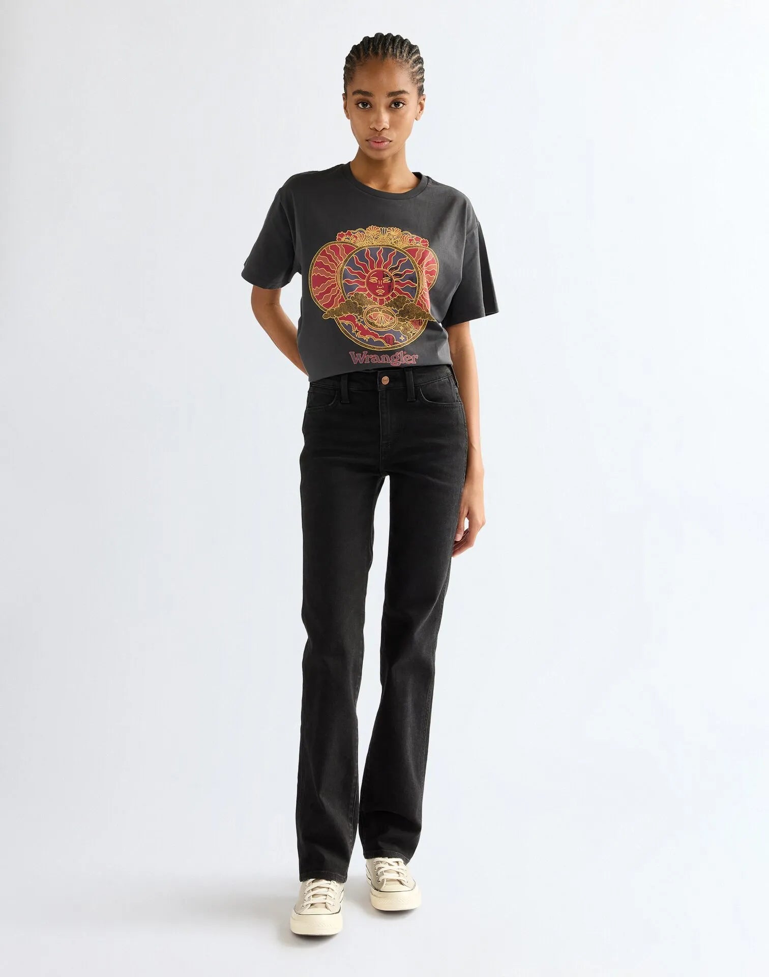 SPODNIE DAMSKIE WRANGLER STRAIGHT MIDNIGHT WRANGLER 112386687