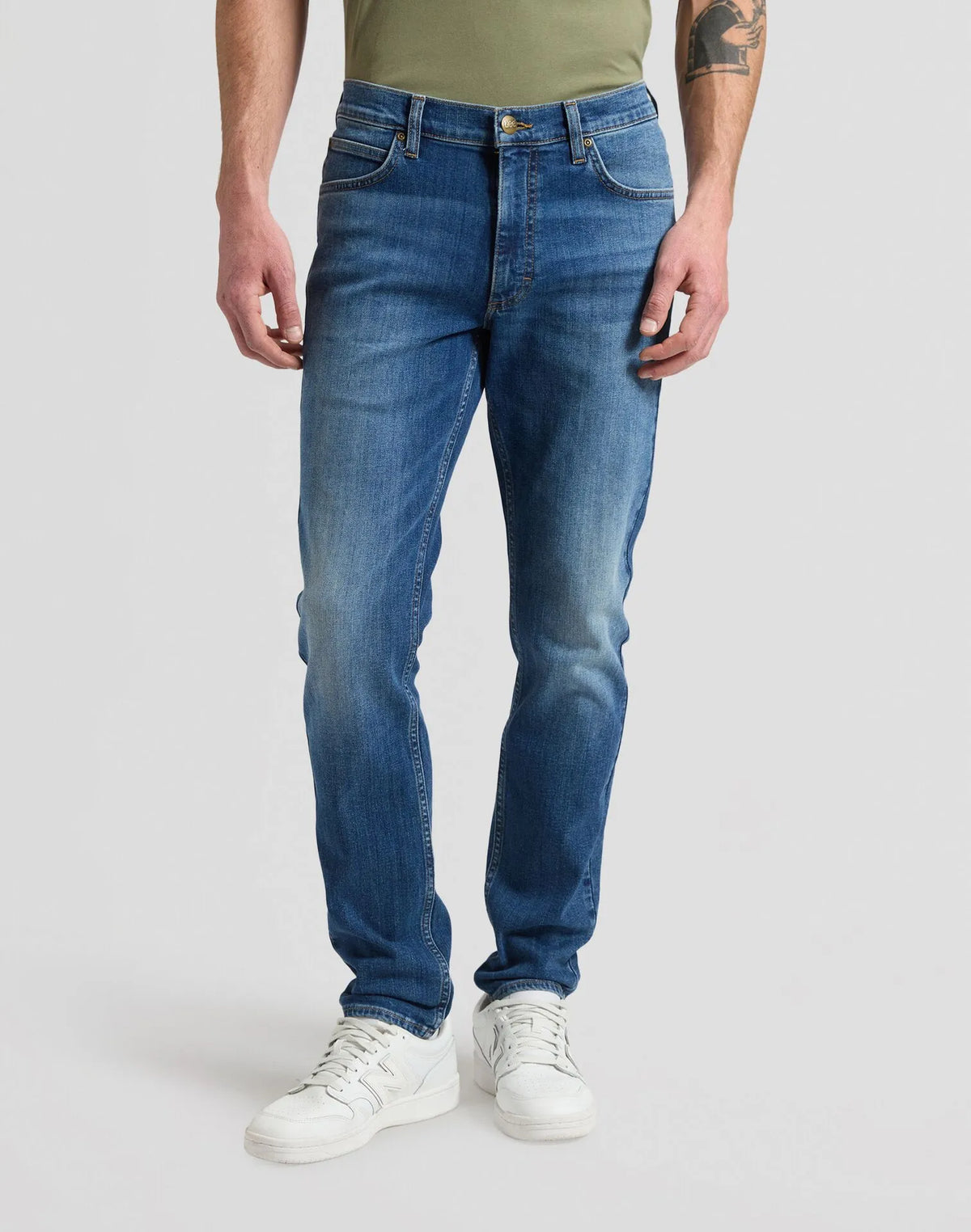 SPODNIE MĘSKIE LEE LUKE VISIONARY BLUE 112386552