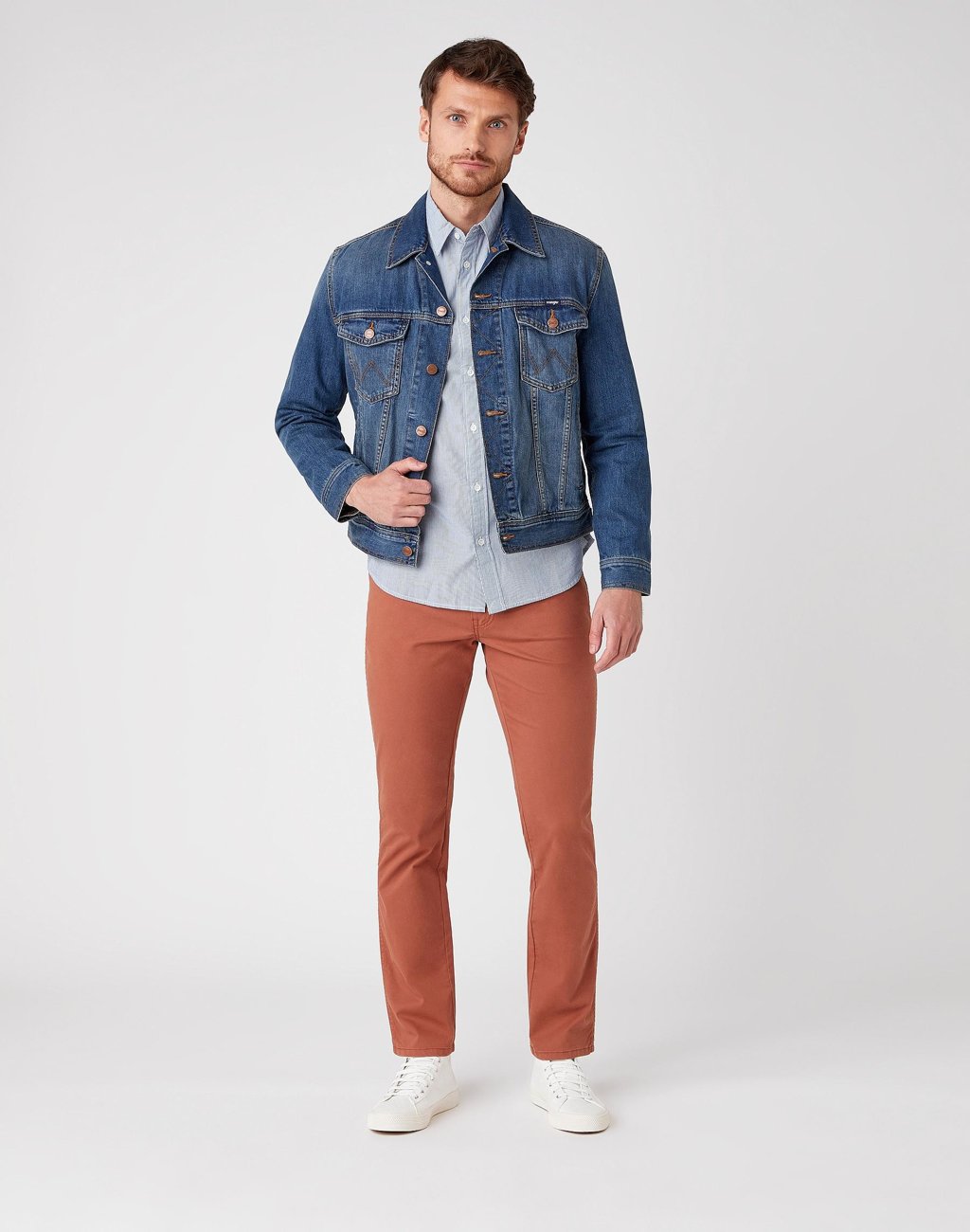 SPODNIE MĘSKIE WRANGLER TEXAS SLIM GINGER W12SWAA15 112126534