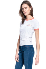 T-SHIRT DAMSKI LEE RINGER TEE BRIGHT WHITE L40PEPLJ 112108662