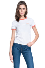 T-SHIRT DAMSKI LEE RINGER TEE BRIGHT WHITE L40PEPLJ 112108662