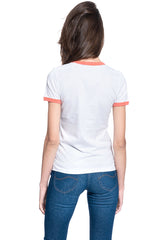 T-SHIRT DAMSKI LEE RINGER TEE BRIGHT WHITE L40PEPLJ 112108662