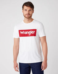 T-SHIRT MĘSKI WRANGLER SS LOGO TEE WHITE W742FK989 112131082