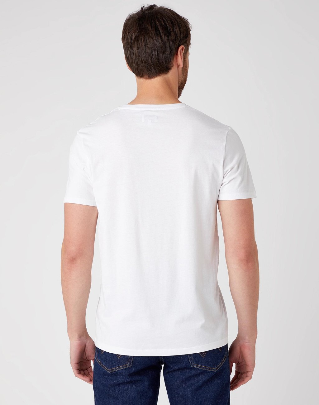 T-SHIRT MĘSKI WRANGLER SS LOGO TEE WHITE W742FK989 112131082