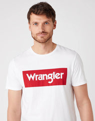 T-SHIRT MĘSKI WRANGLER SS LOGO TEE WHITE W742FK989 112131082