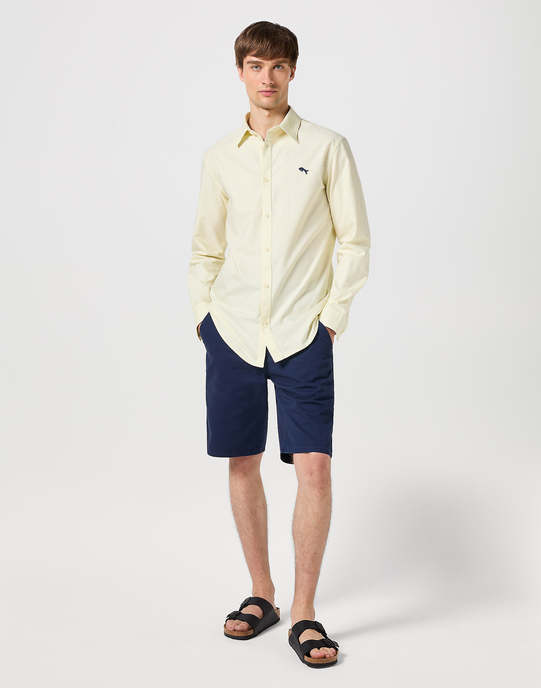 Męskie Szorty Materiałowe Wangler Casey Chino Shorts Black Iris 112350681