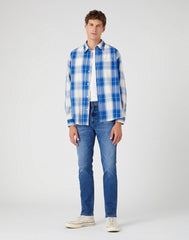 WRANGLER 1 PKT SHIRT MĘSKA KOSZULA MATERIAŁOWA W KRATĘ NAUTICAL W5D64MXV2 112330810