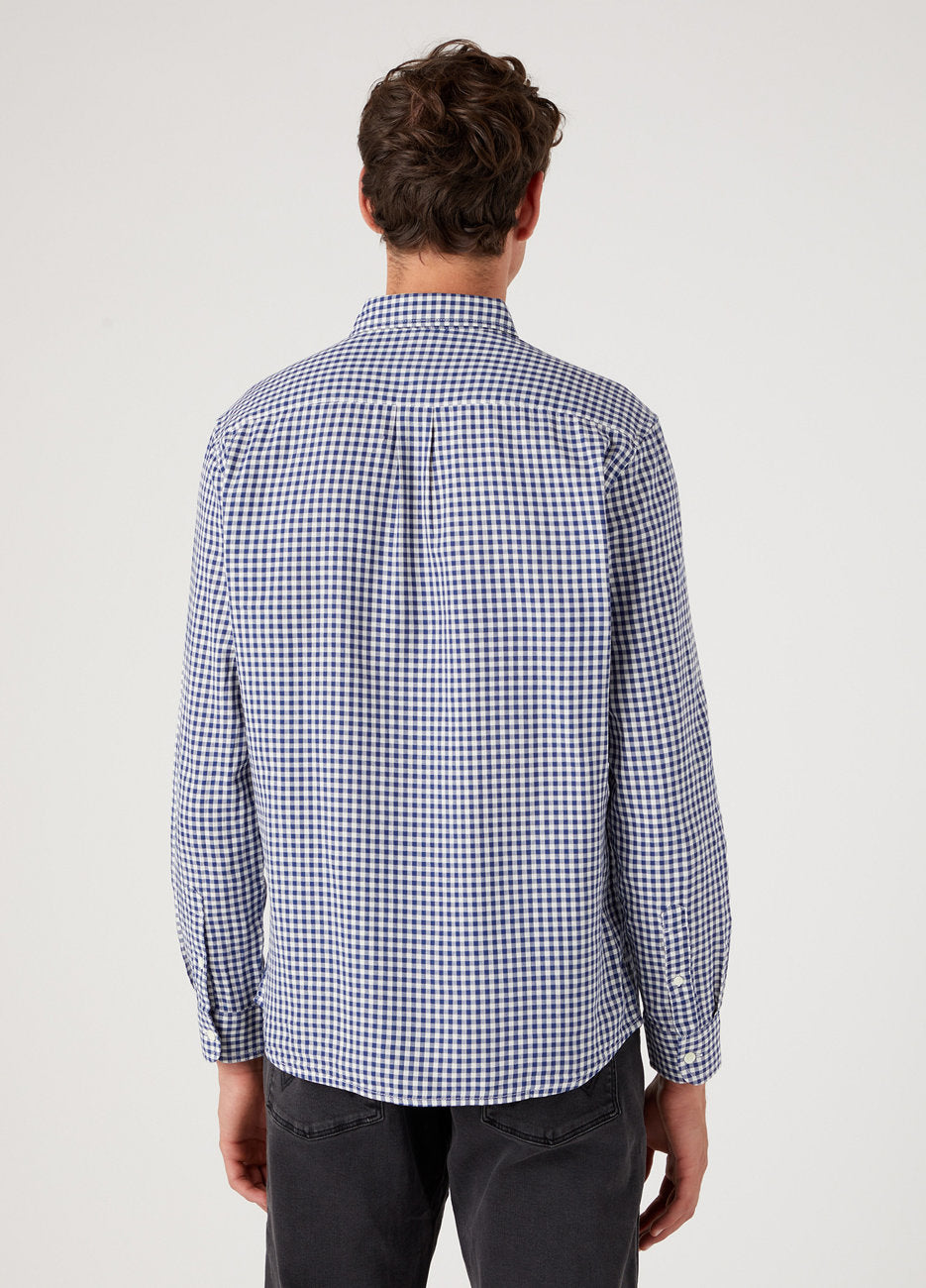 WRANGLER 1 POCKET SHIRT MĘSKA KOSZULA W KRATĘ BLUE RIBBON W5A22LB51 112327218