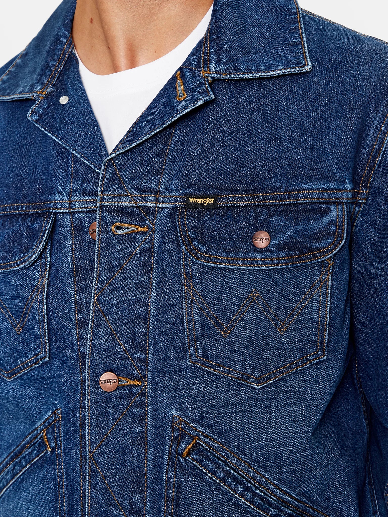 WRANGLER 124MJ FAR MĘSKA KURTKA JEANSOWA JEANS FAR AWAY 112341043 W4MJ007106