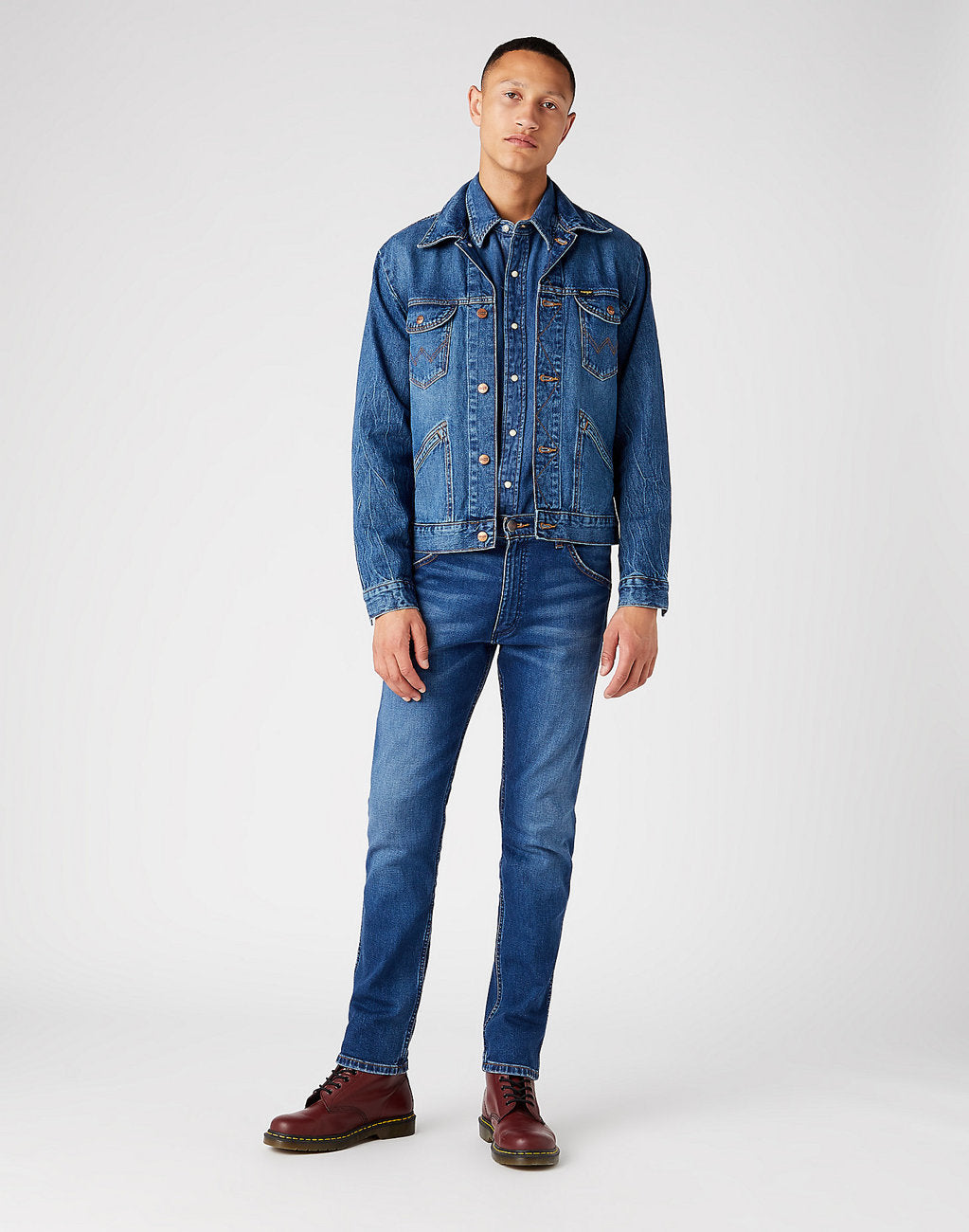 WRANGLER 27MW 1YEAR MĘSKA KOSZULA JEANSOWA JEANS W5MSLW924 112130248