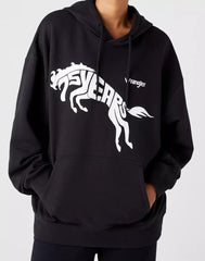WRANGLER 75TH ANNI HOODIE MĘSKA BLUZA KAPTUR LOGO NADRUK BLACK BEAUTY W645HTZ13 112146187