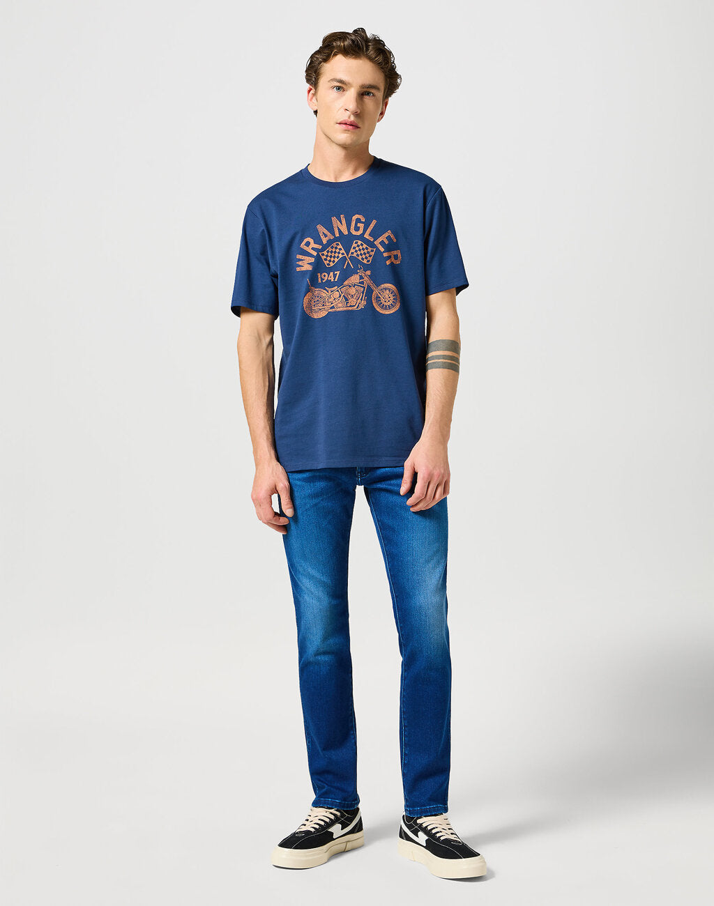 WRANGLER AMERICANA TEE MĘSKA KOSZULKA T-SHIRT NAVY 112357436 W70P011976