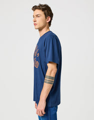 WRANGLER AMERICANA TEE MĘSKA KOSZULKA T-SHIRT NAVY 112357436 W70P011976