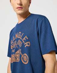 WRANGLER AMERICANA TEE MĘSKA KOSZULKA T-SHIRT NAVY 112357436 W70P011976