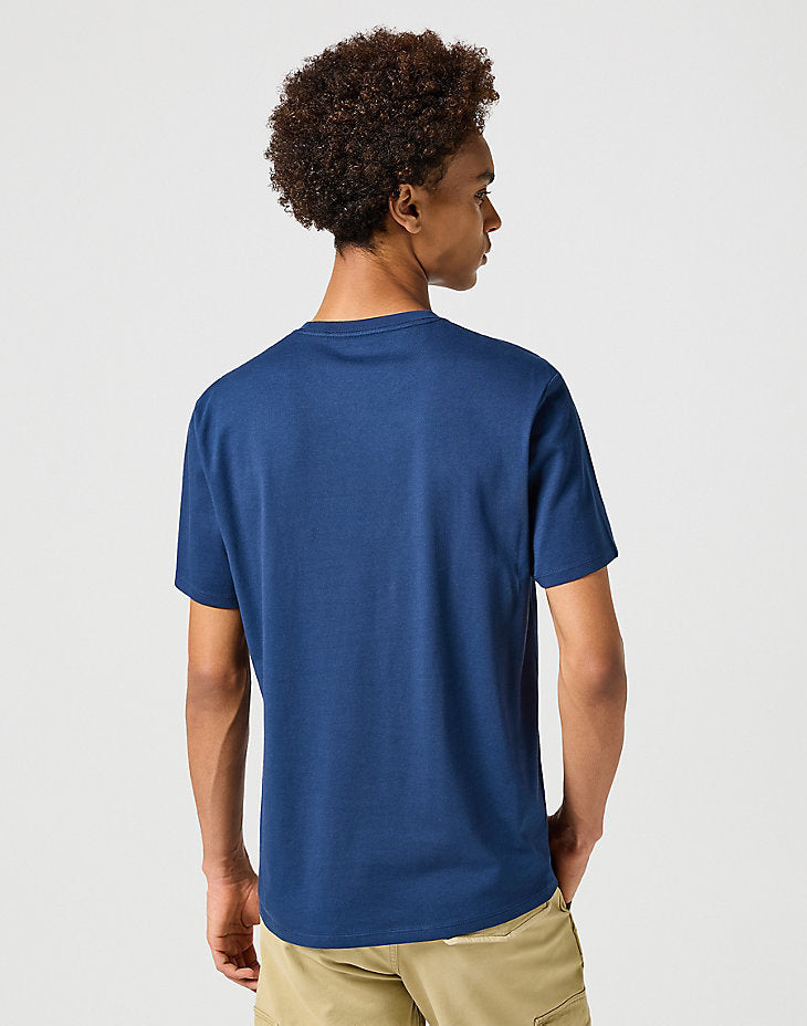 Męska Koszulka T-Shirt Wrangler Americana Tee Navy 112357448 W70P017358