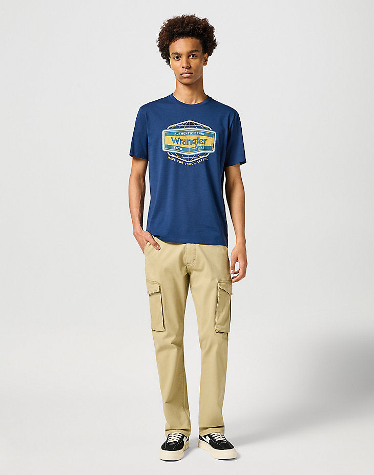 Męska Koszulka T-Shirt Wrangler Americana Tee Navy 112357448 W70P017358