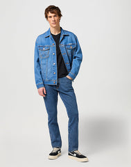 Wrangler Anti Fit Jacket Męska Kurtka Jeansowa Jeans Blue Eyes W459DNY96 112331171