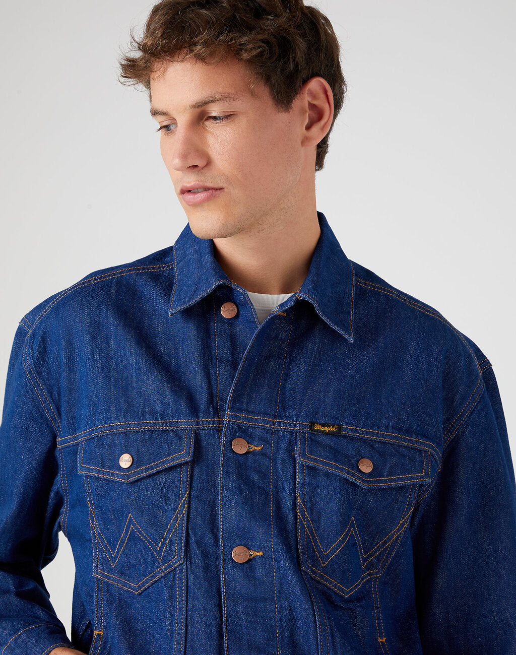 Kurtka Jeansowa Męska Wrangler Anti Fit Jacket Blue Eyes W459EIX05 112331195