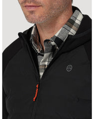 WRANGLER ATHLETIC HYBRID MĘSKA KURTKA PRZEJŚCIOWA WIOSENNA JESIENNA REAL BLACK WA4MY3101 112324777