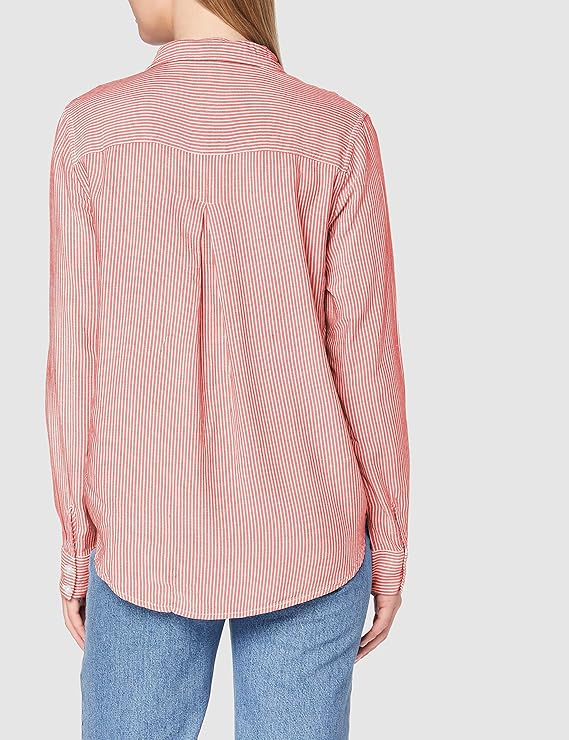WRANGLER BLOUSE DAMSKA KOSZULA Z DŁUGIM RĘKAWEM PASKI FLAME RED W5Z2TIR06