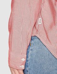 WRANGLER BLOUSE DAMSKA KOSZULA Z DŁUGIM RĘKAWEM PASKI FLAME RED W5Z2TIR06