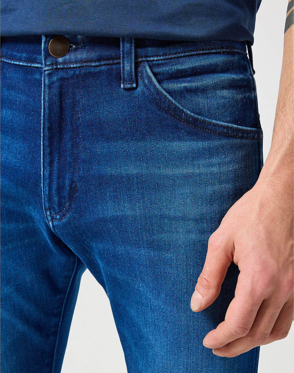 WRANGLER BRYSON MĘSKIE SPODNIE JEANSOWE JEANSY DŻUNSY BLUE JAM 112356814 W14X008801