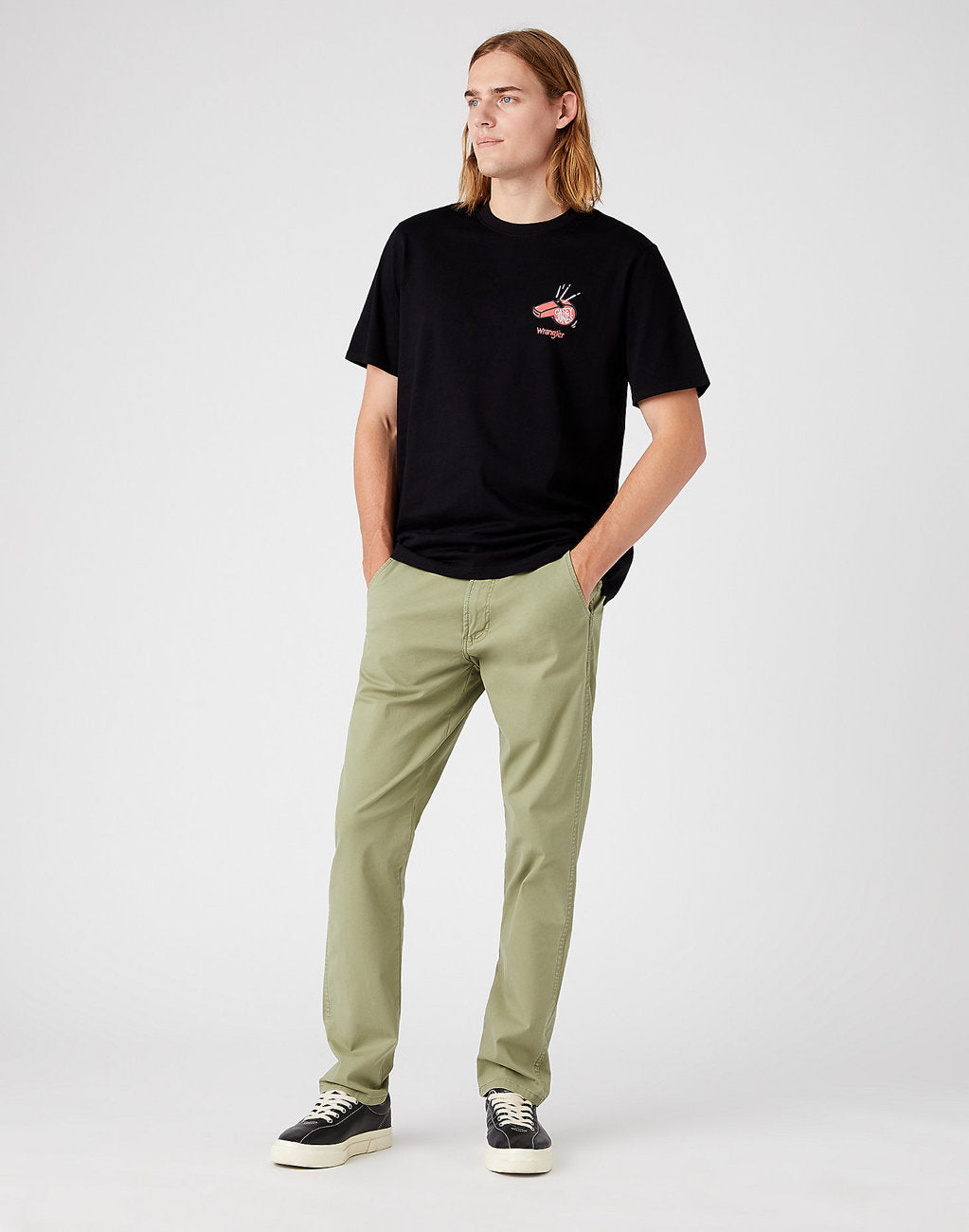 WRANGLER CASEY CHINO OIL GREEN W1C0CGG19 112145878