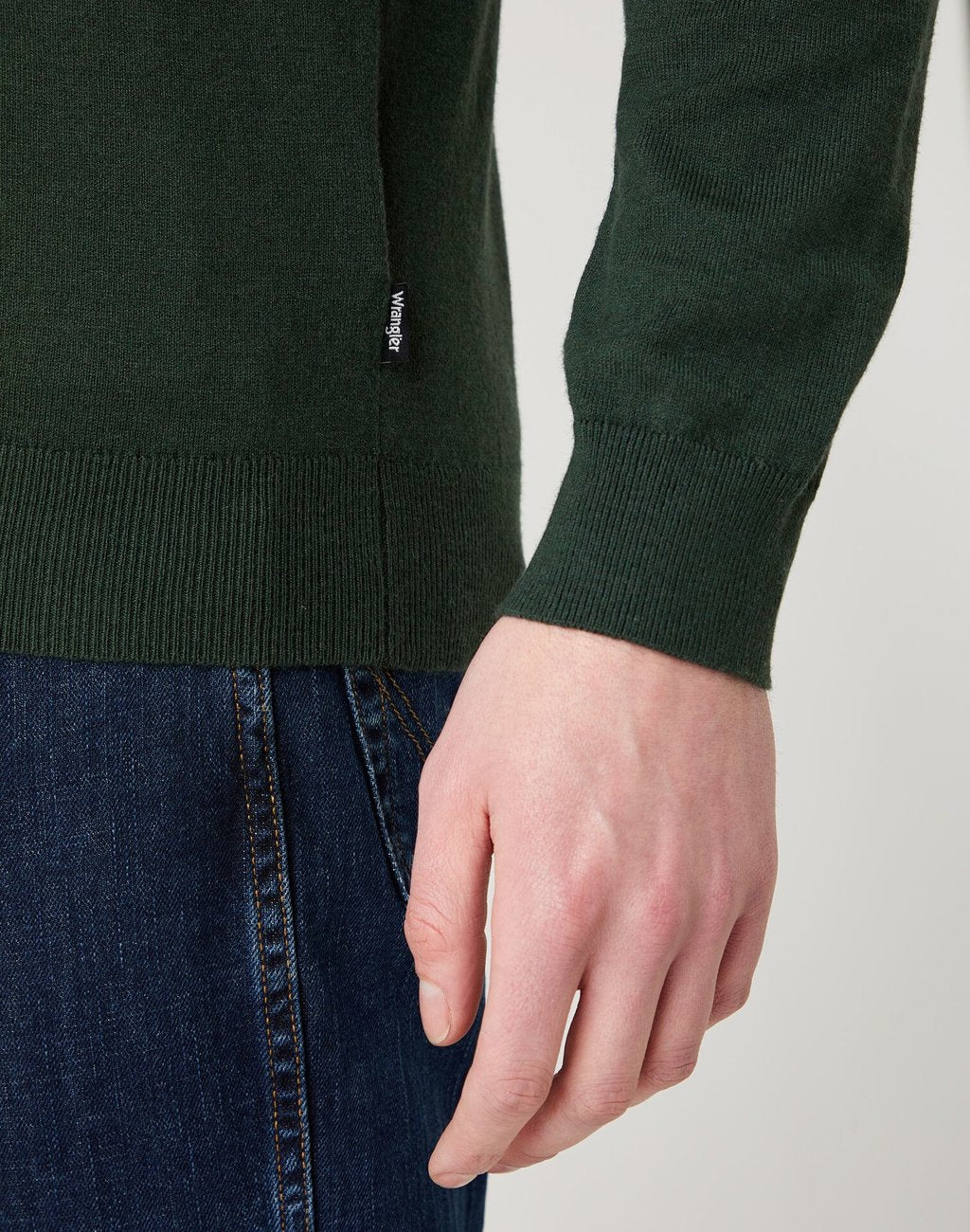 WRANGLER CREW KNIT MĘSKI SWETER KLASYCZNY DEEP FOREST W8A02PG08 112141655