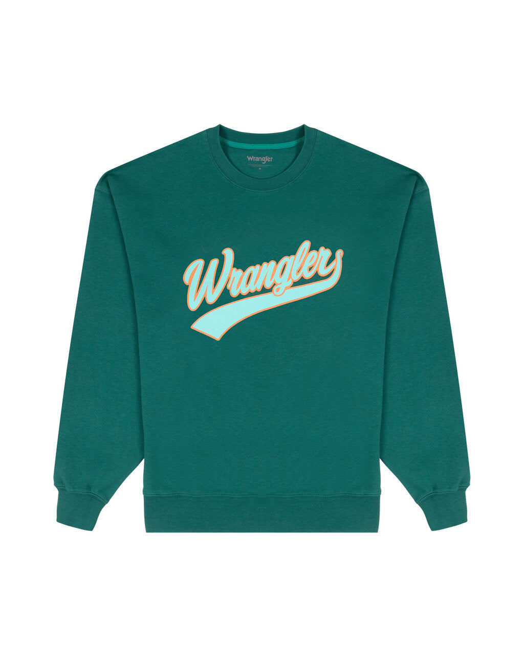 WRANGLER CREW NECK MĘSKA BLUZA BEZ KAPTURA LOGO CIEPŁA BAYBERRY GREEN W6H0I3G26 112331914