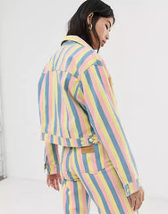 WRANGLER CUT OFF JACKET DAMSKA KURTKA JEANSOWA PASKI SUNNY STRIPES W417WN48K 112128795