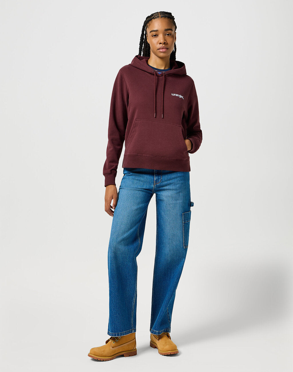 Damska Bluza Wrangler Regular Hoodie Dahlia 112356460 W6S4018506