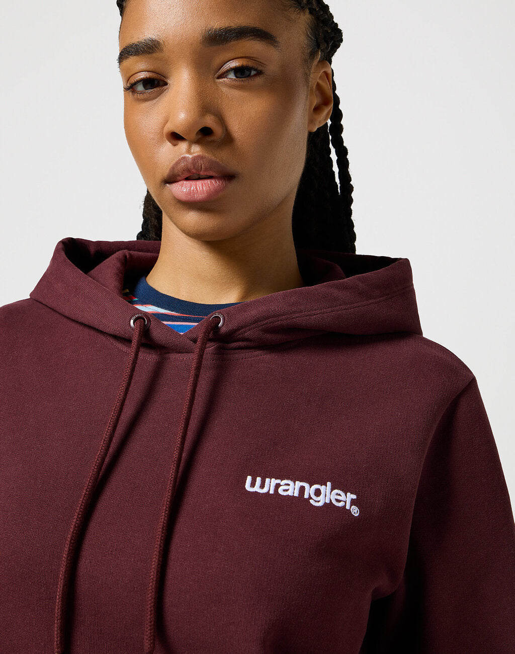 Damska Bluza Wrangler Regular Hoodie Dahlia 112356460 W6S4018506