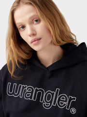 WRANGLER DAMSKA BLUZA Z KAPTUREM WRANGLER DRAWHEM HOODIE BLACK 112342761