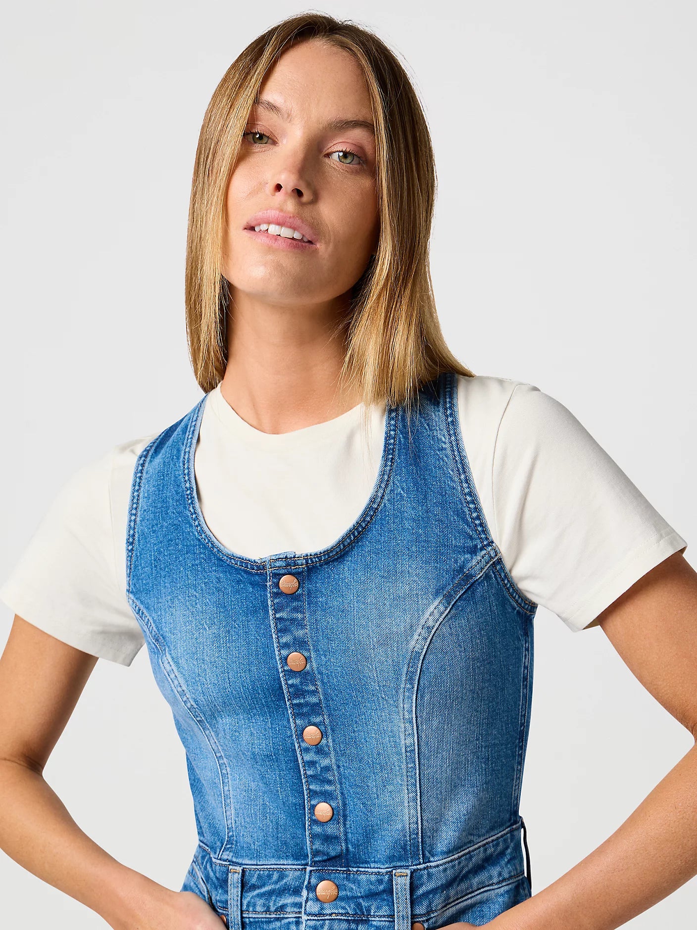 WRANGLER DAMSKA JEANSOWA SUKIENKA WRANGLER THE DRESS WRANGLER WRUGGED 112362611