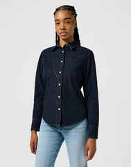 Damska Koszula Wrangler Slim Yoke Shirt Frosted Denim 112357525 W527018371