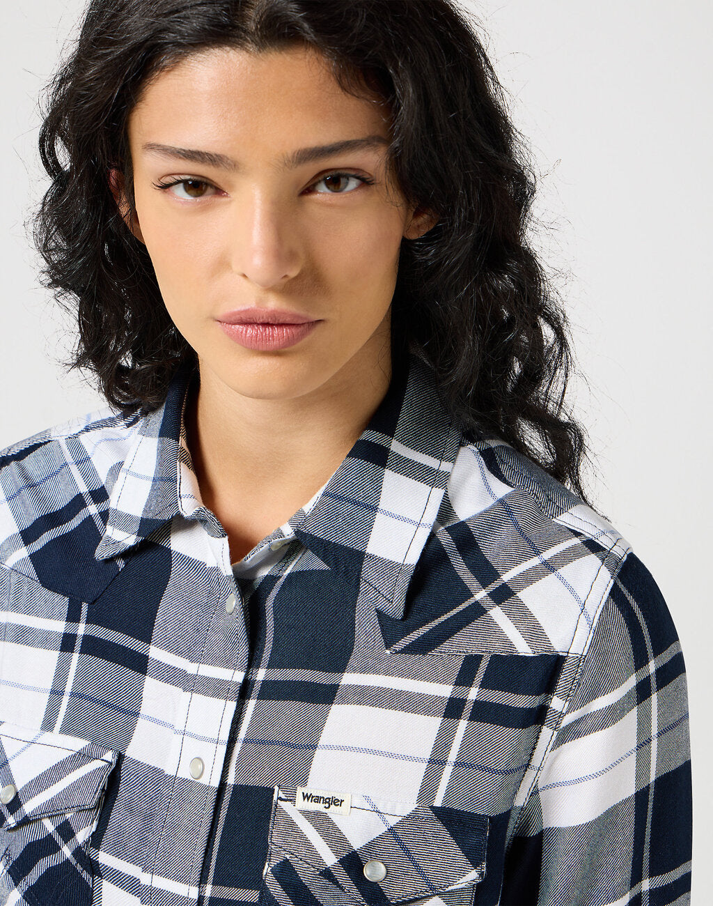 WRANGLER DAMSKA KOSZULA WESTERN SHIRT NAVY 112356488 W513018500