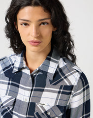 WRANGLER DAMSKA KOSZULA WESTERN SHIRT NAVY 112356488 W513018500