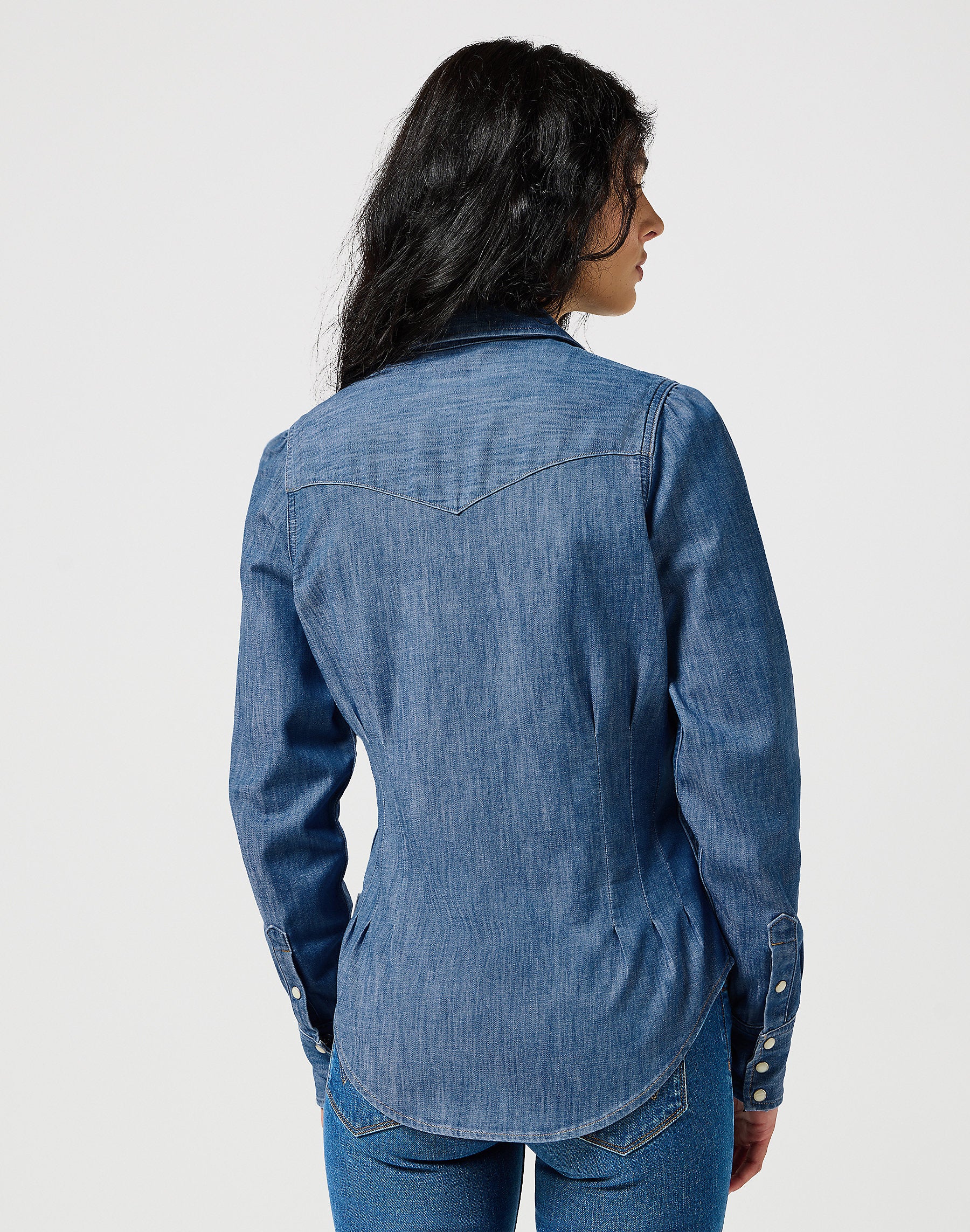 WRANGLER DAMSKA KOSZULA WRANGLER SLIM WAISTED BLOUSE VINTAGE FADE 112356470