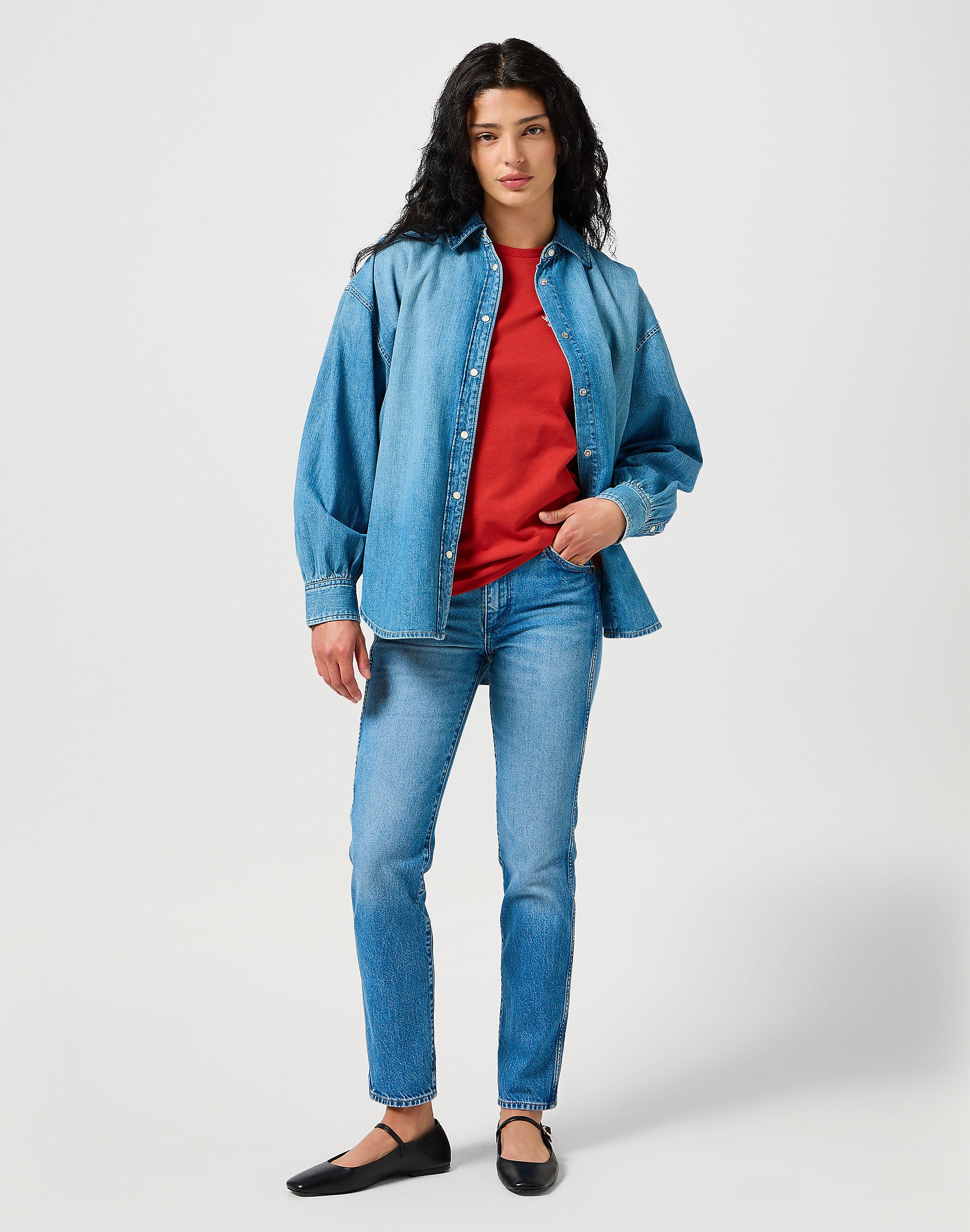 WRANGLER DAMSKA KOSZULKA WRANGLER GRAPHIC TEE KETCHUP 112356431