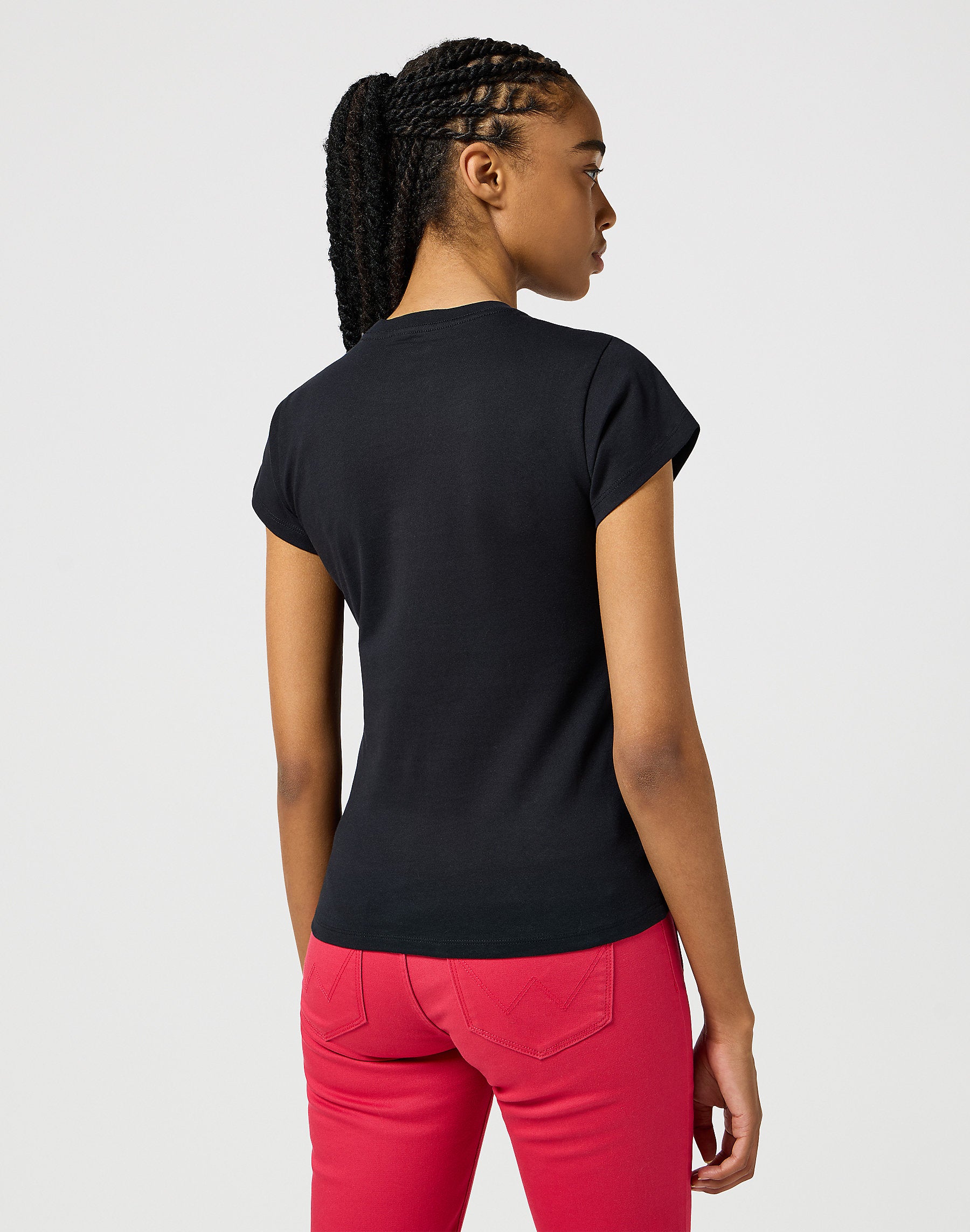 WRANGLER DAMSKA KOSZULKA WRANGLER SHRUNKEN BAND TEE BLACK 112355289