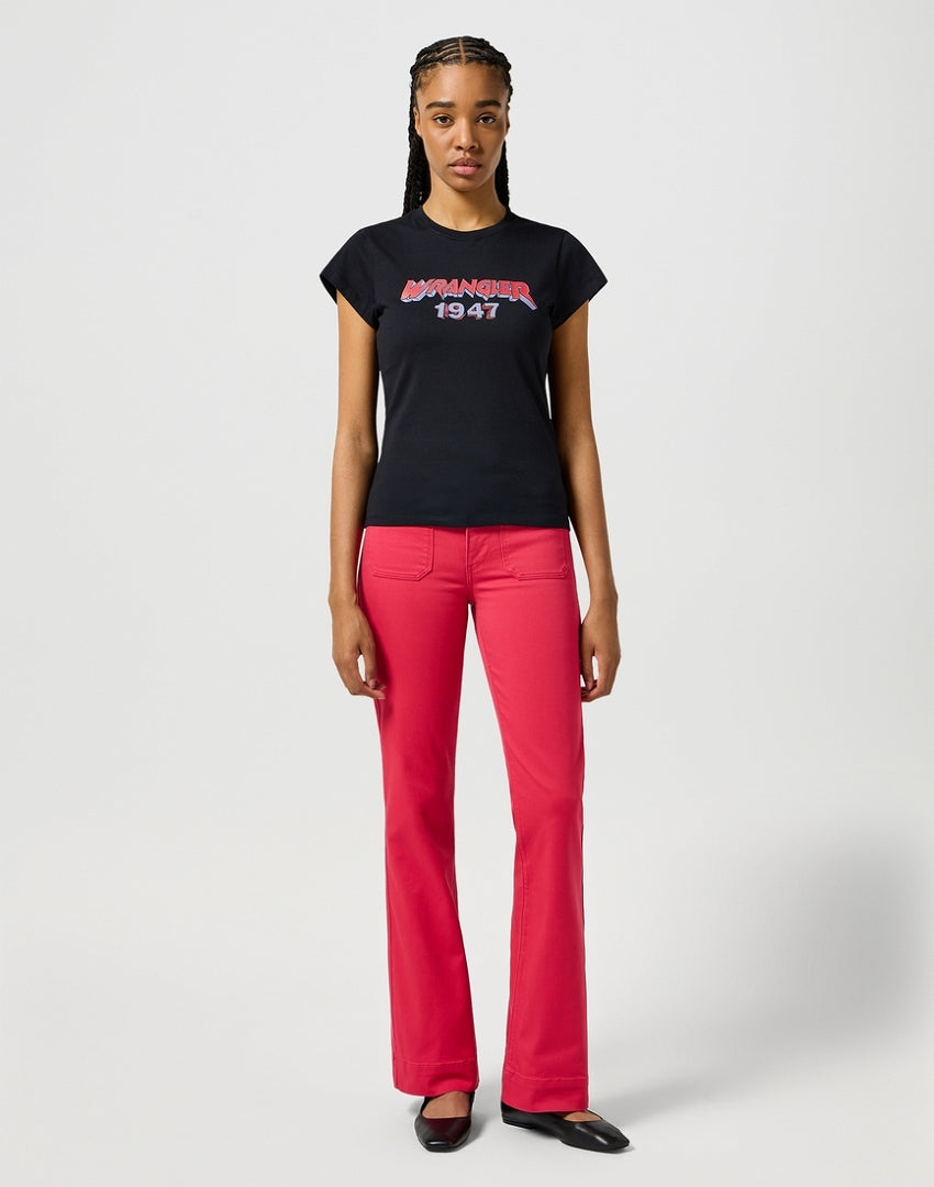 WRANGLER DAMSKA KOSZULKA WRANGLER SHRUNKEN BAND TEE BLACK 112355289