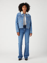 Damska Kurtka Jeansowa Wrangler Heritage Sherpa Jacket First Love 112342682