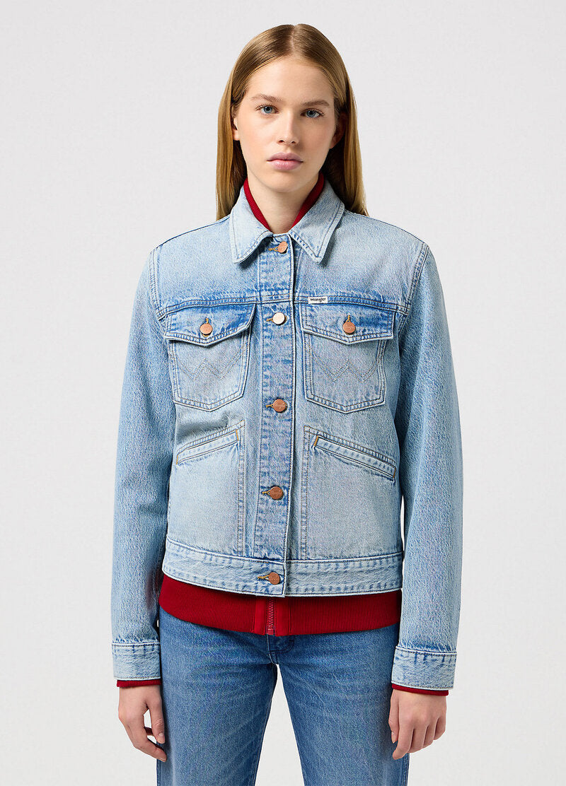 Wrangler Damska Kurtka Jensowa Heritage Jacket Mid Stone 112350343 W41F016321
