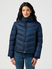 WRANGLER DAMSKA KURTKA ZIMOWA WRANGLER SHORT PUFFER JACKET NAVY 112356503