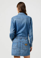 WRANGLER DAMSKA SUKIENKA JEANSOWA WRANGLER LS DENIM DRESS ULTRA MARINE 112362610