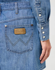 WRANGLER DAMSKA SUKIENKA JEANSOWA WRANGLER LS DENIM DRESS ULTRA MARINE 112362610