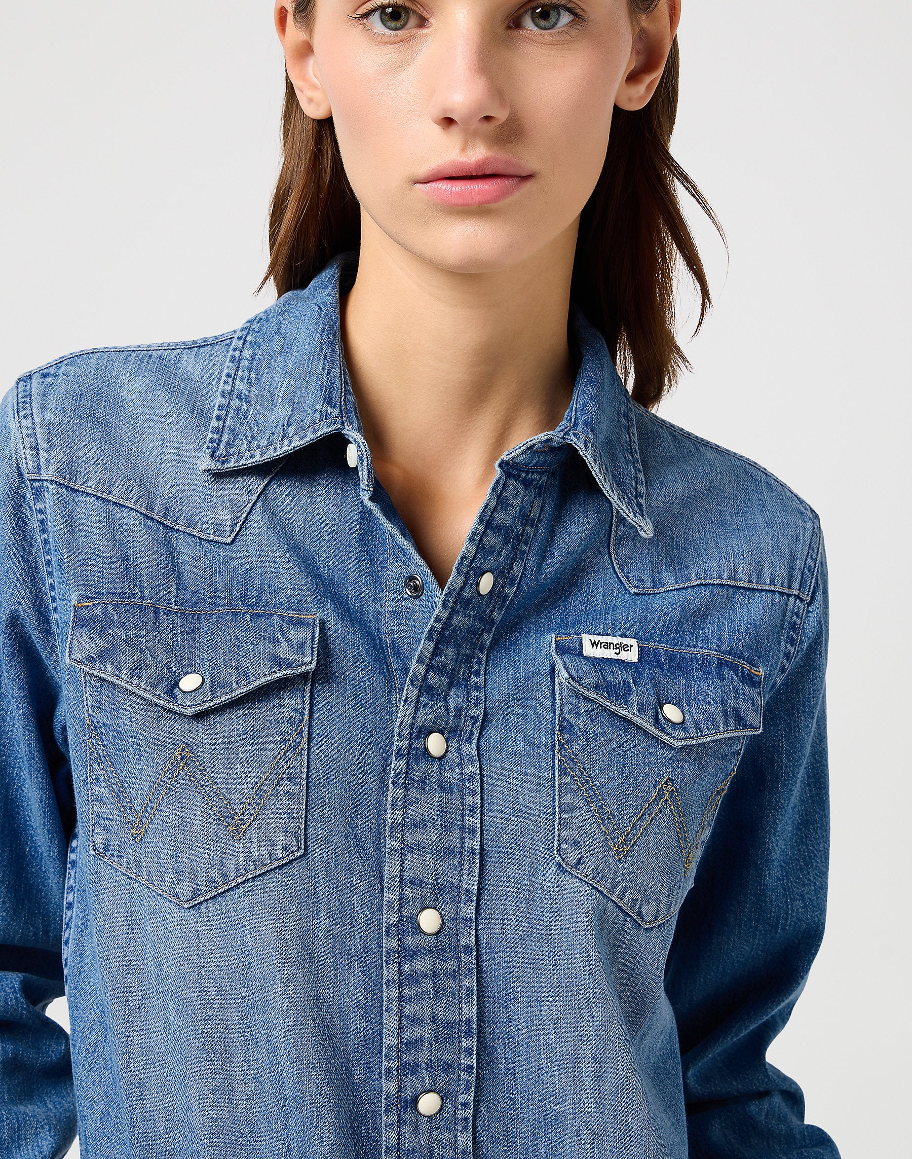 WRANGLER DAMSKA SUKIENKA JEANSOWA WRANGLER LS DENIM DRESS ULTRA MARINE 112362610