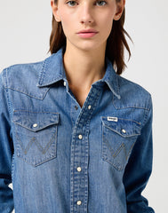WRANGLER DAMSKA SUKIENKA JEANSOWA WRANGLER LS DENIM DRESS ULTRA MARINE 112362610